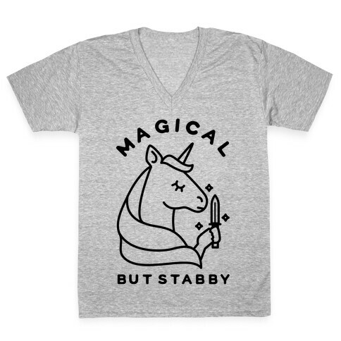 Magical But Stabby V-Neck Tee Shirt