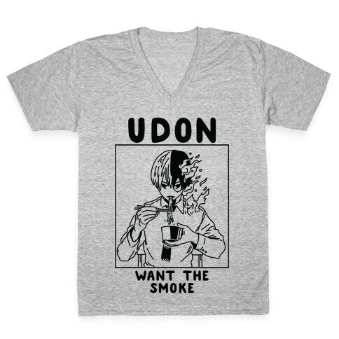 Udon Want the Smoke V-Neck Tee Shirt