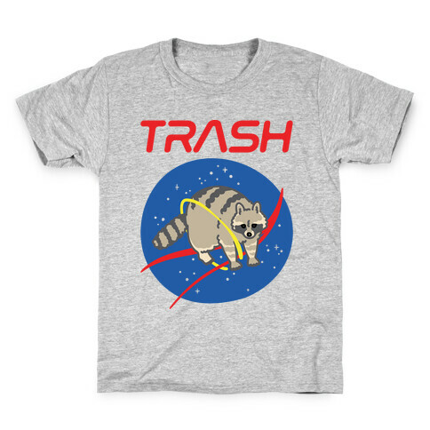 Trash Raccoon Nasa Logo Parody Kids T-Shirt