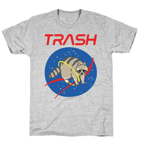 Trash Raccoon Nasa Logo Parody T-Shirt