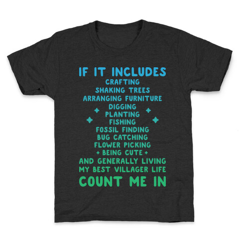 Animal Crossing Activities Count Me In Kids T-Shirt