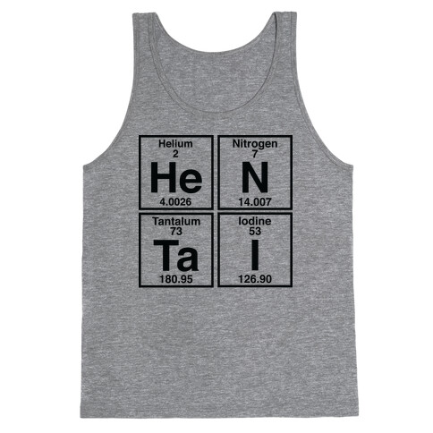 Hentai Periodic Elements Tank Top