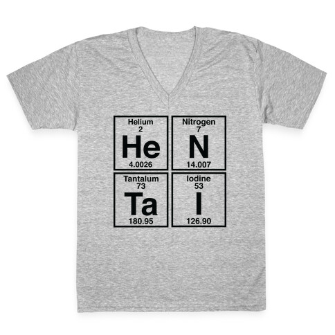 Hentai Periodic Elements V-Neck Tee Shirt