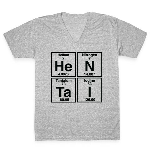 Hentai Periodic Elements V-Neck Tee Shirt