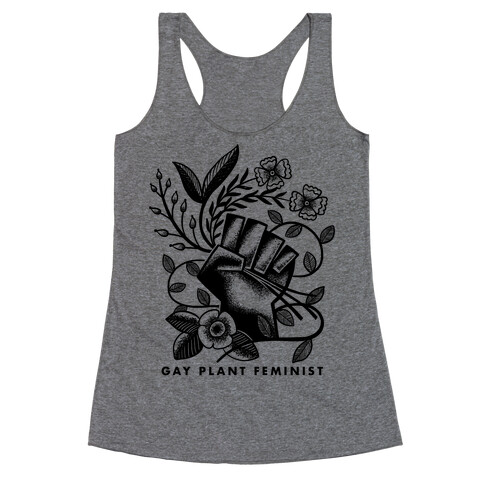 Gay Plant Feminist Racerback Tank Top