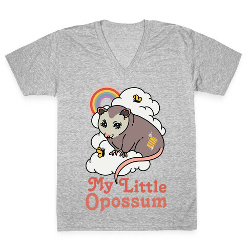 My Little Opossum  V-Neck Tee Shirt