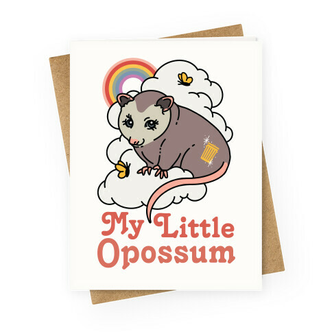 My Little Opossum  Greeting Card