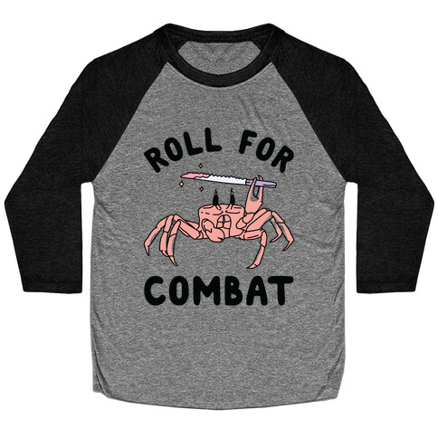 Roll For Combat Knife Crab Baseball Tee