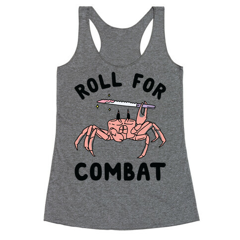 Roll For Combat Knife Crab Racerback Tank Top