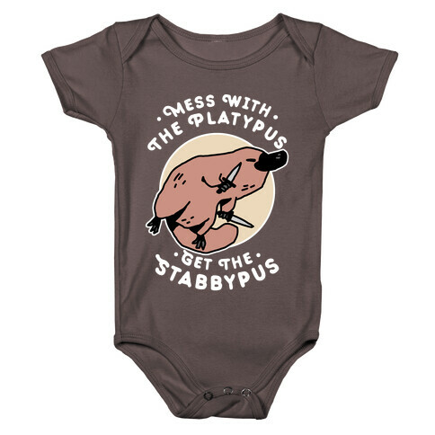 Mess With The Platypus Get the Stabbypus Baby One-Piece