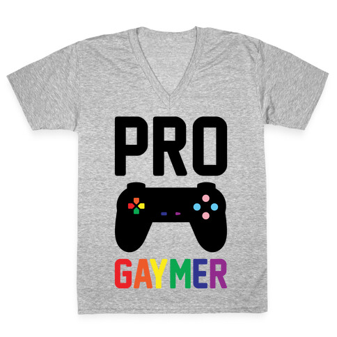 Pro Gaymer  V-Neck Tee Shirt