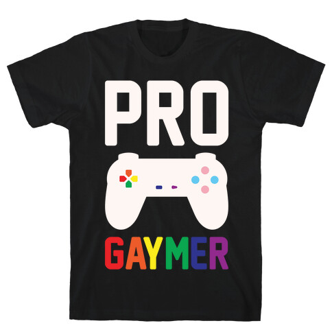 Pro Gaymer White Print T-Shirt