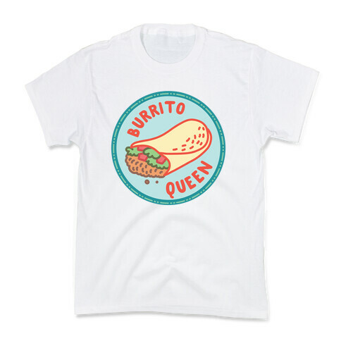 Burrito Queen Pop Culture Merit Badge Kids T-Shirt