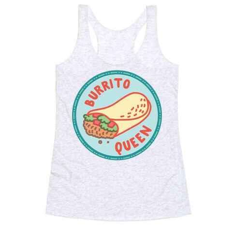 Burrito Queen Pop Culture Merit Badge Racerback Tank Top