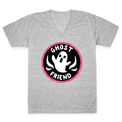 Ghost Friend Culture Merit Badge V-Neck Tee Shirt