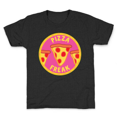 Pizza Freak Pop Culture Merit Badge Kids T-Shirt