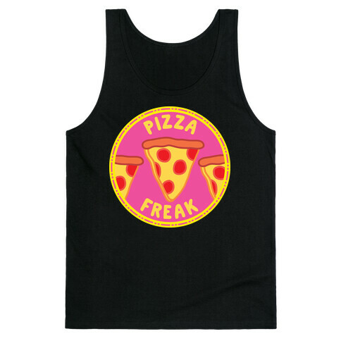 Pizza Freak Pop Culture Merit Badge Tank Top