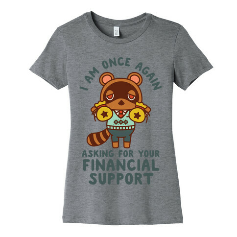 I Am Once Again Asking For Your Financial Support Tom Nook Womens T-Shirt