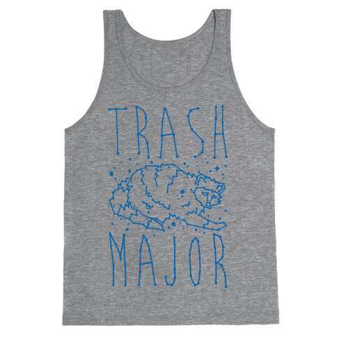 Trash Major Raccoon Constellation Parody Tank Top