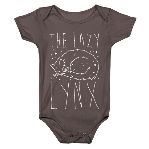 The Lazy Lynx Cat Constellation Parody White Print Baby One-Piece