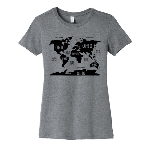 The Ohio World Map Womens T-Shirt