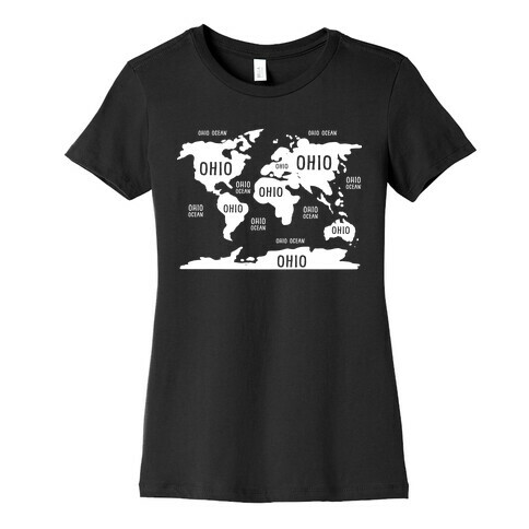 The Ohio World Map Womens T-Shirt