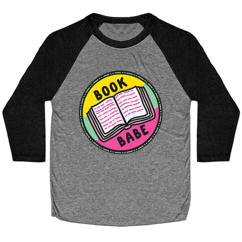 Book Babe Pop Culture Merit Badge Baseball Tee