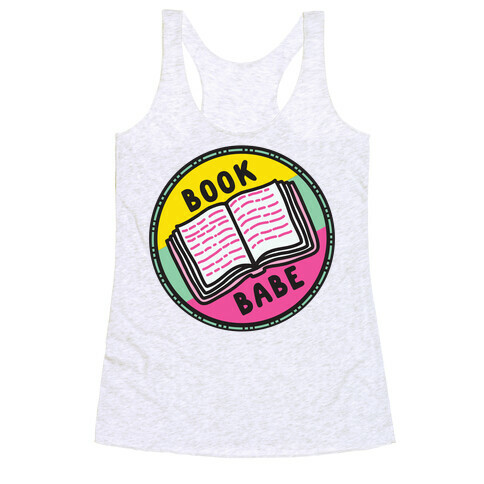 Book Babe Pop Culture Merit Badge Racerback Tank Top