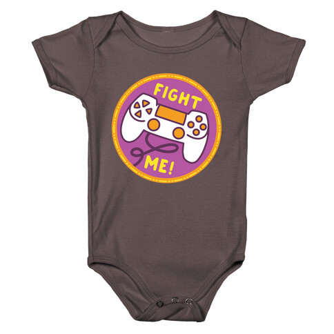 Fight Me Pop Culture Merit Badge Baby One-Piece