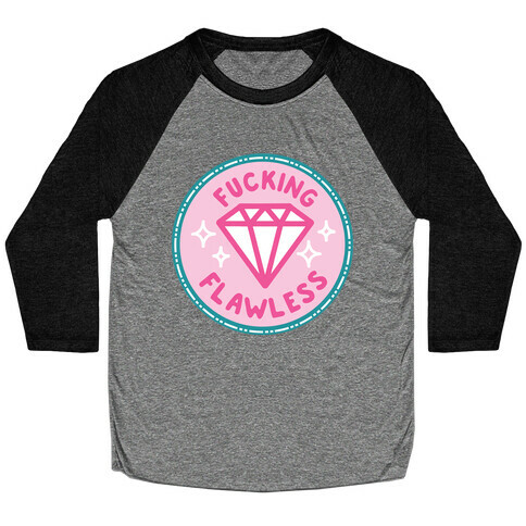 F***ing Flawless Pop Culture Merit Badge Baseball Tee