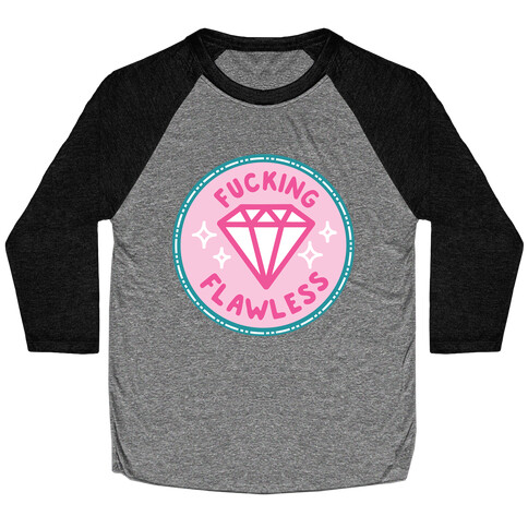 F***ing Flawless Pop Culture Merit Badge Baseball Tee