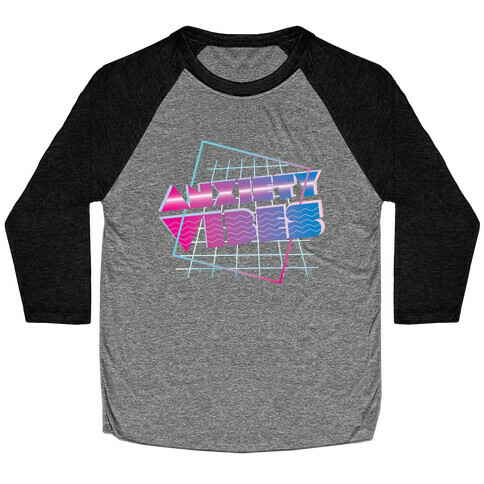 Anxiety Vibes Vaporwave Baseball Tee