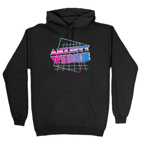 Anxiety Vibes Vaporwave Hooded Sweatshirt