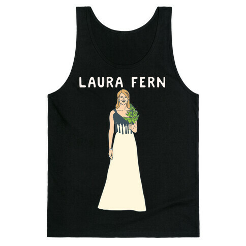 Laura Fern Parody White Print Tank Top