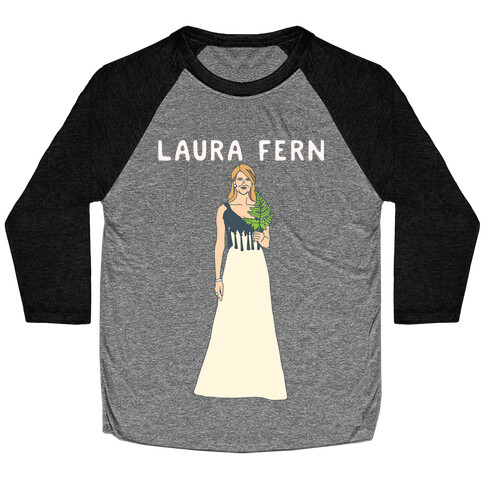 Laura Fern Parody White Print Baseball Tee