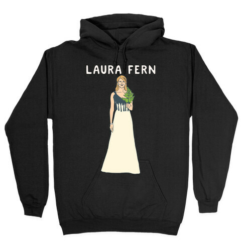 Laura Fern Parody White Print Hooded Sweatshirt