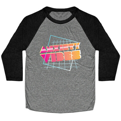 Anxiety Vibes Vaporwave Baseball Tee