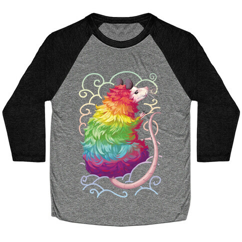 Rainbow Possum Baseball Tee