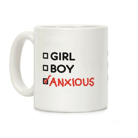 Girl Boy Anxious Gender List Coffee Mug