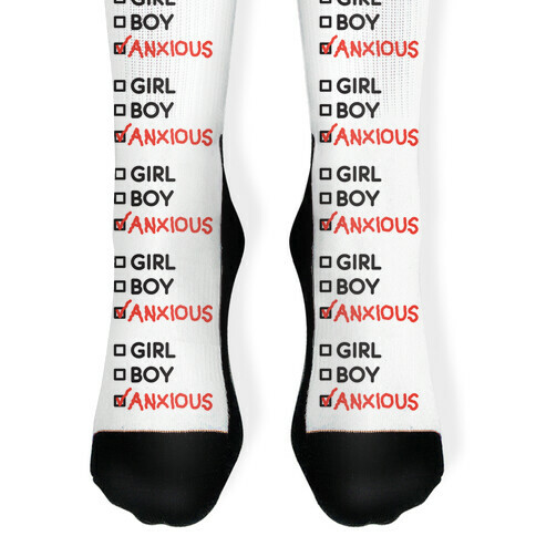Girl Boy Anxious Gender List Sock