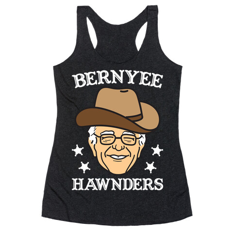 Bernyee Hawnders (Cowboy Bernie Sanders) Racerback Tank Top