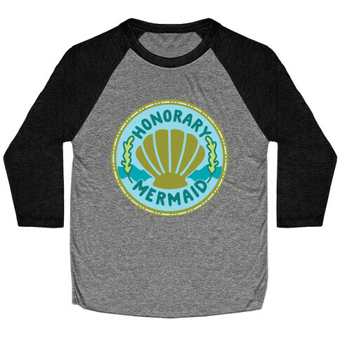 Honorary Mermaid Culture Merit Badge Baseball Tee