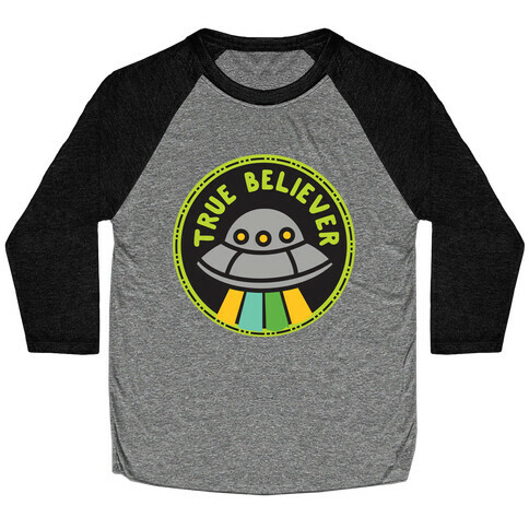 True Believer Culture Merit Badge Baseball Tee