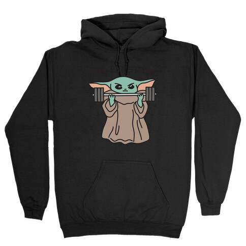 Smol But Strong Baby Yoda Hooded Sweatshirt