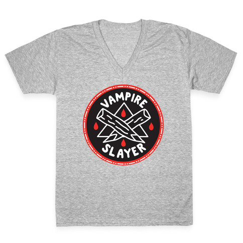 Vampire Slayer Culture Merit Badge V-Neck Tee Shirt