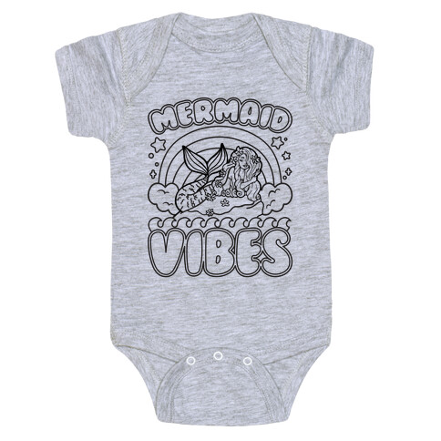 Mermaid Vibes Coloring Book Style Shirt Baby One-Piece