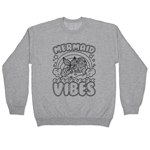 Mermaid Vibes Coloring Book Style Shirt Pullover