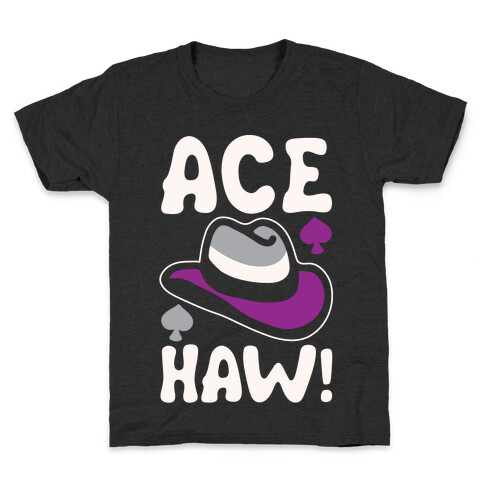 Ace Haw White Print Kids T-Shirt