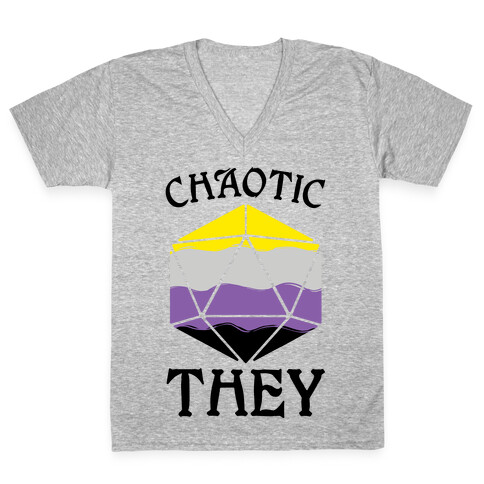 Chaotic They V-Neck Tee Shirt