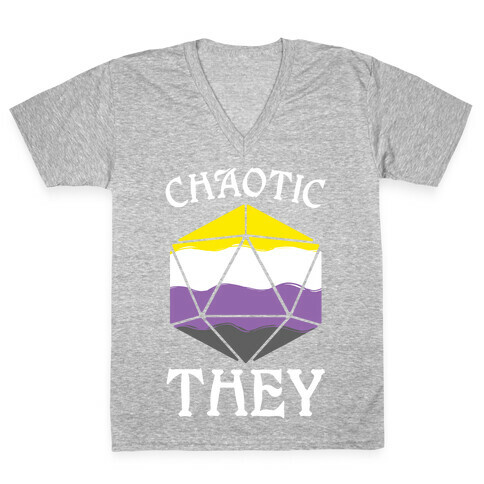 Chaotic They V-Neck Tee Shirt